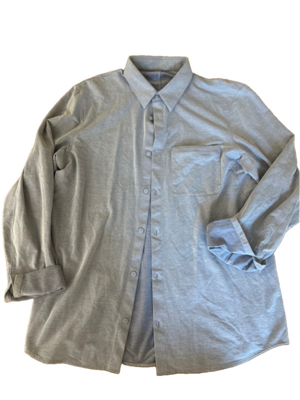 Lululemon Venture Long-Sleeve Shirt Updated Slim-Fit Shirt Light Blue
